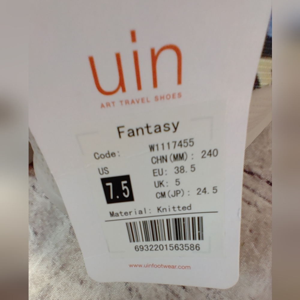 UIN Fantasy Mijas II Slip On Athletic Shoes 7.5 Multi-Color Travel NWT - Picture 3 of 11